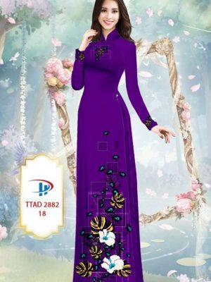 1614138223 470 Vai Ao Dai Hoa In 3D thiet ke 2021 AD