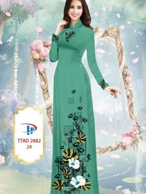 1614138225 882 Vai Ao Dai Hoa In 3D thiet ke 2021 AD