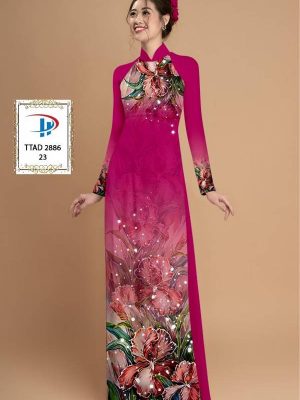 1614223781 237 Vai Ao Dai Hoa In 3D thiet ke 2021 AD