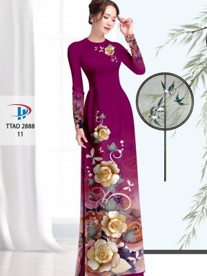 Vải Áo Dài Hoa In 3D thiết kế 2021 AD TTAD 2888 29 1614243278 146 Vai Ao Dai Hoa In 3D thiet ke 2021 AD
