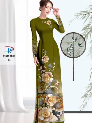 Vải Áo Dài Hoa In 3D thiết kế 2021 AD TTAD 2888 31 1614243279 79 Vai Ao Dai Hoa In 3D thiet ke 2021 AD