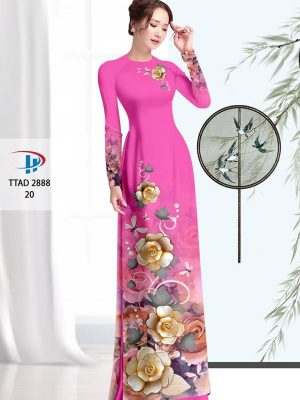 Vải Áo Dài Hoa In 3D thiết kế 2021 AD TTAD 2888 38 1614243280 8 Vai Ao Dai Hoa In 3D thiet ke 2021 AD