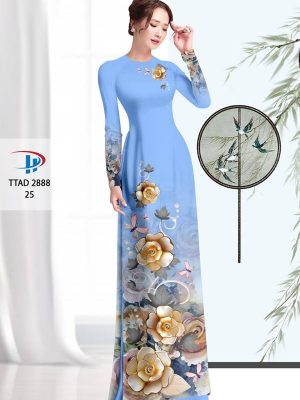 Vải Áo Dài Hoa In 3D thiết kế 2021 AD TTAD 2888 43 1614243281 117 Vai Ao Dai Hoa In 3D thiet ke 2021 AD