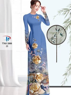 Vải Áo Dài Hoa In 3D thiết kế 2021 AD TTAD 2888 41 1614243281 207 Vai Ao Dai Hoa In 3D thiet ke 2021 AD