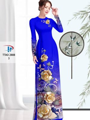 Vải Áo Dài Hoa In 3D thiết kế 2021 AD TTAD 2888 46 1614243282 343 Vai Ao Dai Hoa In 3D thiet ke 2021 AD