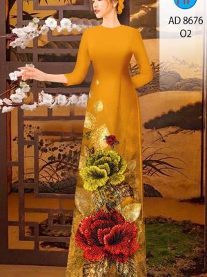 Vải Áo Dài Hoa In 3D kiểu mới AD 8676 22 1614249310 317 Vai Ao Dai Hoa In 3D kieu moi AD 8676
