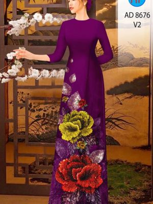Vải Áo Dài Hoa In 3D kiểu mới AD 8676 27 1614249311 527 Vai Ao Dai Hoa In 3D kieu moi AD 8676