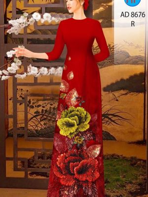 Vải Áo Dài Hoa In 3D kiểu mới AD 8676 28 1614249312 161 Vai Ao Dai Hoa In 3D kieu moi AD 8676