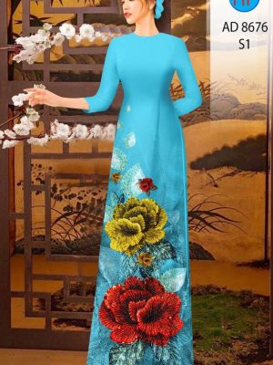 Vải Áo Dài Hoa In 3D kiểu mới AD 8676 30 1614249312 290 Vai Ao Dai Hoa In 3D kieu moi AD 8676