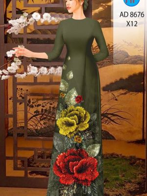 Vải Áo Dài Hoa In 3D kiểu mới AD 8676 34 1614249313 398 Vai Ao Dai Hoa In 3D kieu moi AD 8676