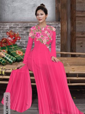 Vải Áo Dài Hoa Hồng thiết kế 2021 AD KC8077 23 1614316935 598 Vai Ao Dai Hoa Hong thiet ke 2021 AD KC8077
