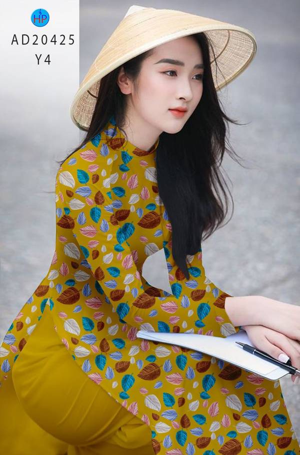 Vải Áo Dài In HÌnh Lá thiết kế 2021 AD 20425 36 Vải Áo Dài In HÌnh Lá thiết kế 2021 AD 20425
