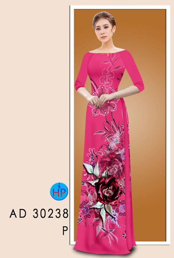 Vải Áo Dài Hoa Hồng kiểu mới AD 30328 39 Vải Áo Dài Hoa Hồng kiểu mới AD 30328