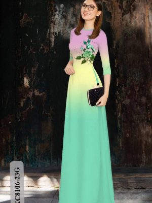 Vải Áo Dài Hoa Hồng kiểu mới AD KC8106 20 1614833327 733 Vai Ao Dai Hoa Hong kieu moi AD KC8106