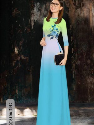 Vải Áo Dài Hoa Hồng kiểu mới AD KC8106 22 1614833328 394 Vai Ao Dai Hoa Hong kieu moi AD KC8106