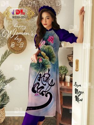 Vải Áo Dài Hoa Sen Độc Đáo AD DL9220 44 1614922550 215 Vai Ao Dai Hoa Sen Doc Dao AD DL9220