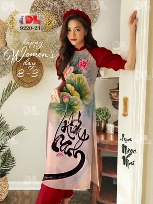Vải Áo Dài Hoa Sen Độc Đáo AD DL9220 43 1614922550 61 Vai Ao Dai Hoa Sen Doc Dao AD DL9220