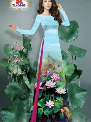 1614986525 20 Vai Ao Dai Hoa Sen Moi Ra AD TL406