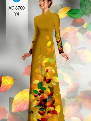 Vải Áo Dài In Hình Lá Kiểu Mới AD 8700 33 1615200230 100 Vai Ao Dai In Hinh La Kieu Moi AD 8700