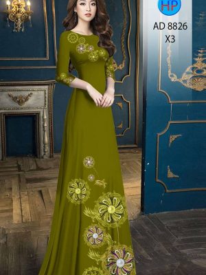 Vải Áo Dài Hoa In 3D Độc Đáo AD 8826 34 1615200360 317 Vai Ao Dai Hoa In 3D Doc Dao AD 8826
