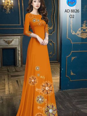 Vải Áo Dài Hoa In 3D Độc Đáo AD 8826 35 1615200360 368 Vai Ao Dai Hoa In 3D Doc Dao AD 8826