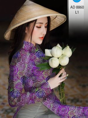Vải Áo Dài Hoa Hồng Đều Kiểu Mới AD 8860 21 1615201242 764 Vai Ao Dai Hoa Hong Deu Kieu Moi AD 8860