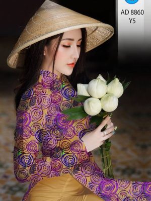 Vải Áo Dài Hoa Hồng Đều Kiểu Mới AD 8860 32 1615201246 48 Vai Ao Dai Hoa Hong Deu Kieu Moi AD 8860