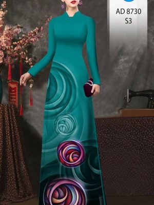1615360107 155 Vai Ao Dai Hoa Van Doc Dao AD 8730