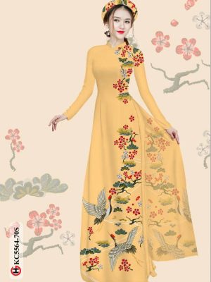 Vải Áo Dài Hoa Và Chim Độc Đáo AD KC5564 37 1615474129 101 Vai Ao Dai Hoa Va Chim Doc Dao AD KC5564
