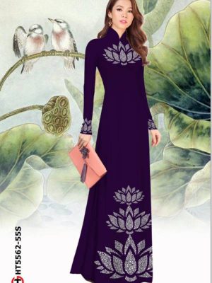 Vải Áo Dài Hoa Sen Độc Đáo AD HT5562 25 1615475475 165 Vai Ao Dai Hoa Sen Doc Dao AD HT5562