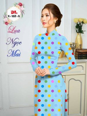 Vải Áo Dài Chấm BI Kiểu Mới AD V157 19 1615517687 110 Vai Ao Dai Cham BI Kieu Moi AD V157
