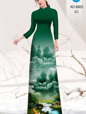 Vải Áo Dài Phong Cảnh Mới Ra AD 8805 22 1615518301 735 Vai Ao Dai Phong Canh Moi Ra AD 8805