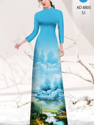 Vải Áo Dài Phong Cảnh Mới Ra AD 8805 34 1615518304 493 Vai Ao Dai Phong Canh Moi Ra AD 8805