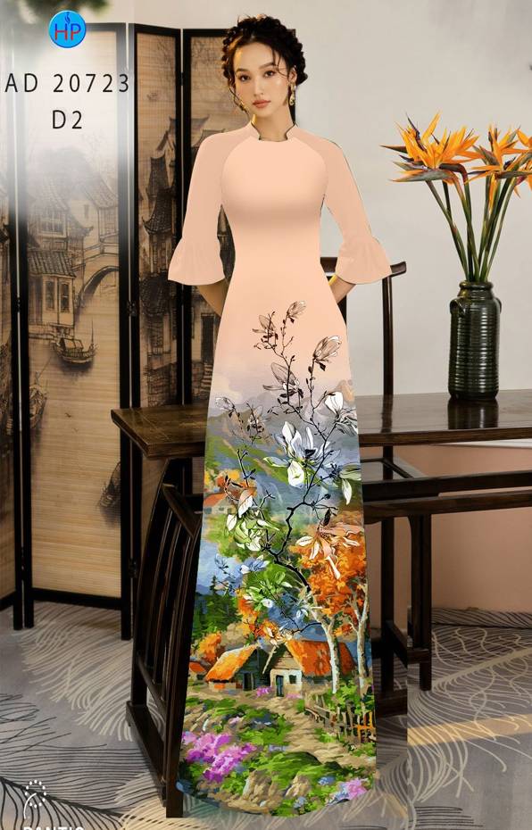 Vải Áo Dài Phong Cảnh Kiểu Mới AD 20723 41 Vải Áo Dài Phong Cảnh Kiểu Mới AD 20723