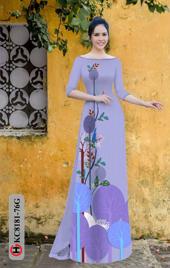 Vải Áo Dài Hoa In 3D Vừa Ra AD KC8181 33 Vải Áo Dài Hoa In 3D Vừa Ra  AD KC8181