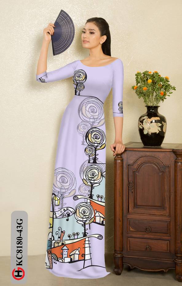Vải Áo Dài Hoa Hồng Thiết Kế 2021 AD KC8180 37 Vải Áo Dài Hoa Hồng Thiết Kế 2021 AD KC8180