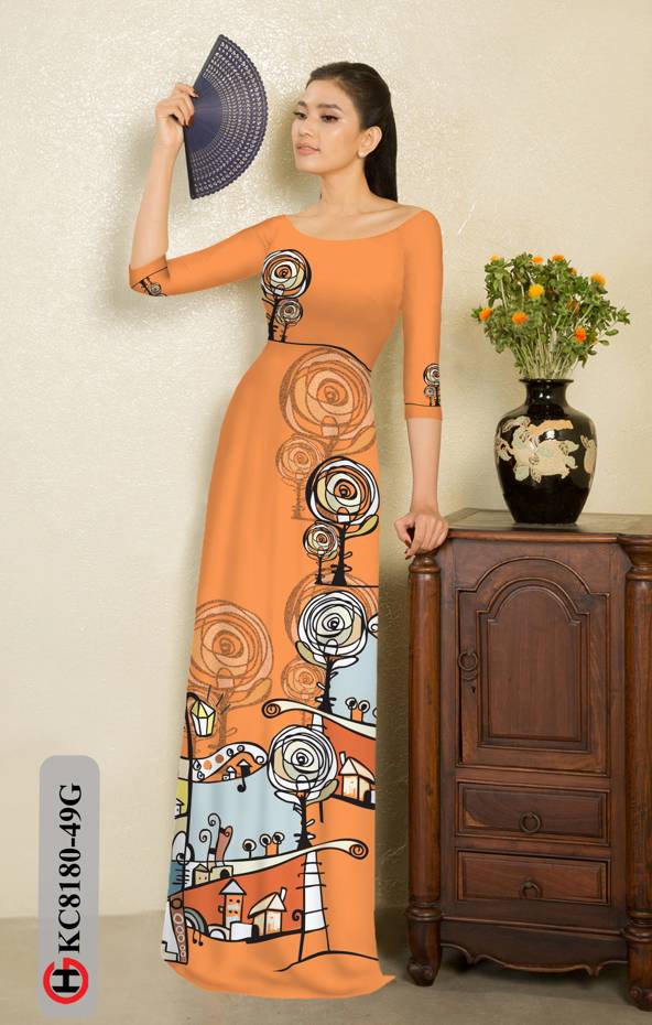 Vải Áo Dài Hoa Hồng Thiết Kế 2021 AD KC8180 39 Vải Áo Dài Hoa Hồng Thiết Kế 2021 AD KC8180
