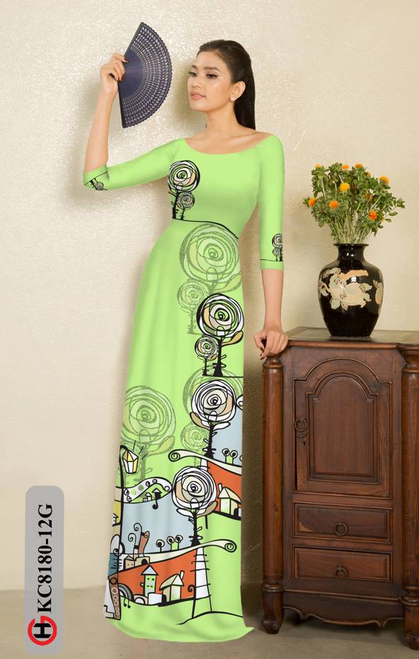 Vải Áo Dài Hoa Hồng Thiết Kế 2021 AD KC8180 44 Vải Áo Dài Hoa Hồng Thiết Kế 2021 AD KC8180