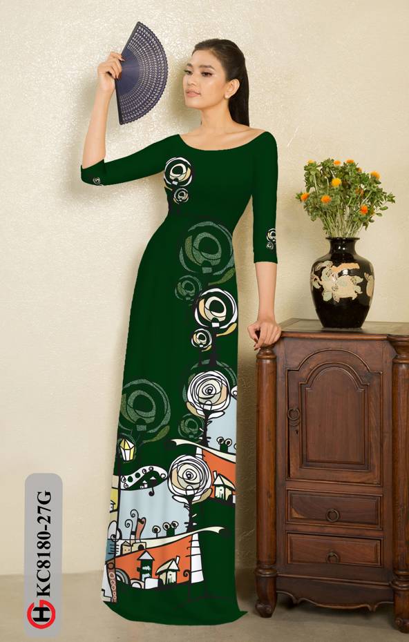 Vải Áo Dài Hoa Hồng Thiết Kế 2021 AD KC8180 49 Vải Áo Dài Hoa Hồng Thiết Kế 2021 AD KC8180