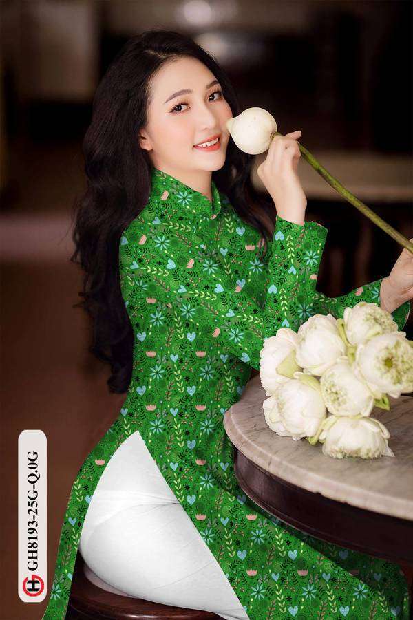 Vải Áo Dài Hoa Nhí Mới Ra AD GH8193 34 Vải Áo Dài Hoa Nhí Mới Ra AD GH8193