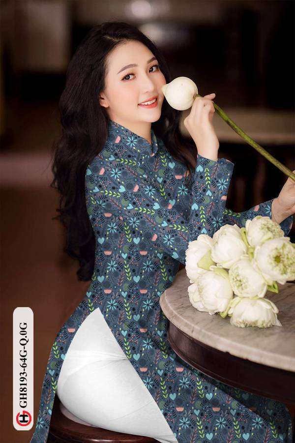 Vải Áo Dài Hoa Nhí Mới Ra AD GH8193 38 Vải Áo Dài Hoa Nhí Mới Ra AD GH8193