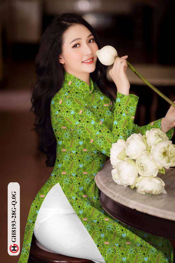 Vải Áo Dài Hoa Nhí Mới Ra AD GH8193 41 Vải Áo Dài Hoa Nhí Mới Ra AD GH8193