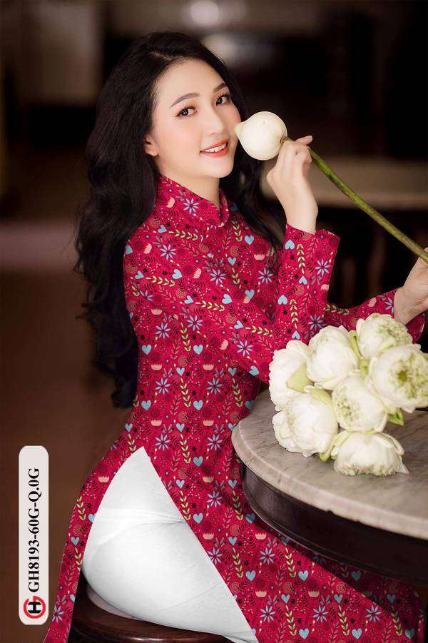 Vải Áo Dài Hoa Nhí Mới Ra AD GH8193 45 Vải Áo Dài Hoa Nhí Mới Ra AD GH8193