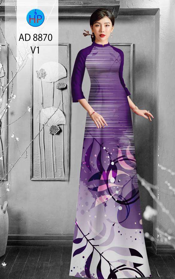Vải Áo Dài Hoa Văn Thiết Kế 2021 AD 8870 41 Vải Áo Dài Hoa Văn Thiết Kế 2021 AD 8870