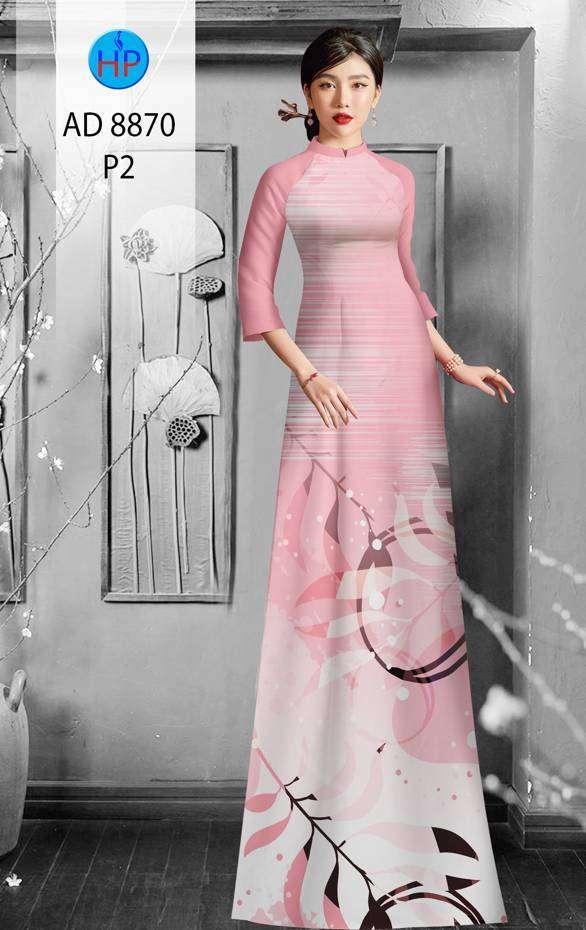 Vải Áo Dài Hoa Văn Thiết Kế 2021 AD 8870 45 Vải Áo Dài Hoa Văn Thiết Kế 2021 AD 8870