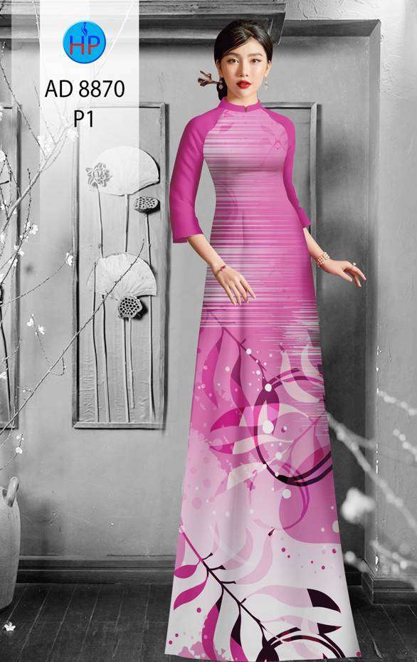 Vải Áo Dài Hoa Văn Thiết Kế 2021 AD 8870 46 Vải Áo Dài Hoa Văn Thiết Kế 2021 AD 8870