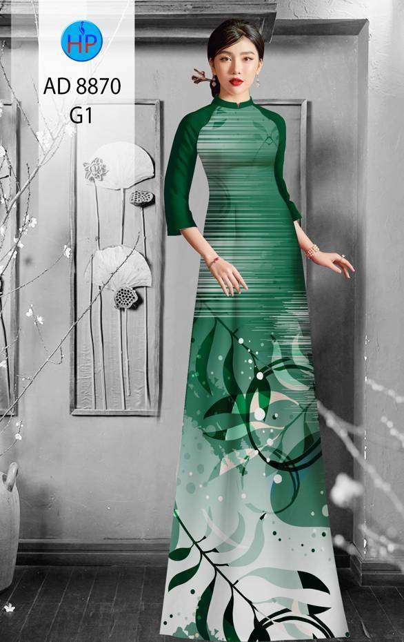 Vải Áo Dài Hoa Văn Thiết Kế 2021 AD 8870 44 Vải Áo Dài Hoa Văn Thiết Kế 2021 AD 8870