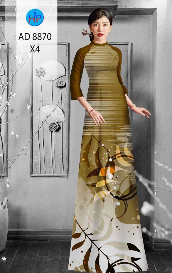 Vải Áo Dài Hoa Văn Thiết Kế 2021 AD 8870 48 Vải Áo Dài Hoa Văn Thiết Kế 2021 AD 8870