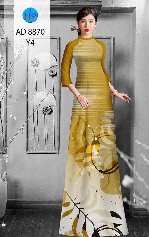 Vải Áo Dài Hoa Văn Thiết Kế 2021 AD 8870 50 Vải Áo Dài Hoa Văn Thiết Kế 2021 AD 8870