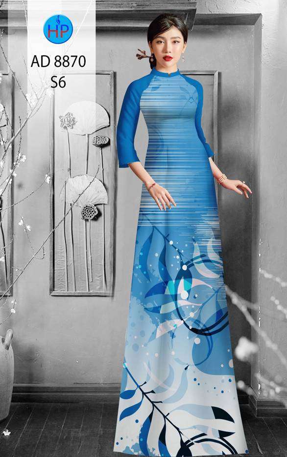 Vải Áo Dài Hoa Văn Thiết Kế 2021 AD 8870 51 Vải Áo Dài Hoa Văn Thiết Kế 2021 AD 8870